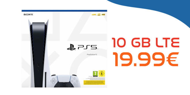 Sony PlayStation 5 Disc Edition PS5 für einmalig 29 Euro mit 10GB LTE nur 19,99 Euro monatlich