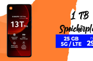 Xiaomi 13T Pro -1TB Speicherplatz- mit 25GB 5GLTE und 100 Euro Wechselbonus nur 29,99 Euro monatlich