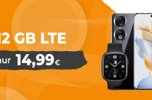 Honor 90 -512GB- & Honor Watch 4 für einmalig 44 Euro mit 12GB LTE nur 14,99 Euro monatlich