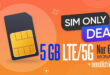 Monatlich kündbar - 5GB LTE5G nur 4,99 Euro monatlich
