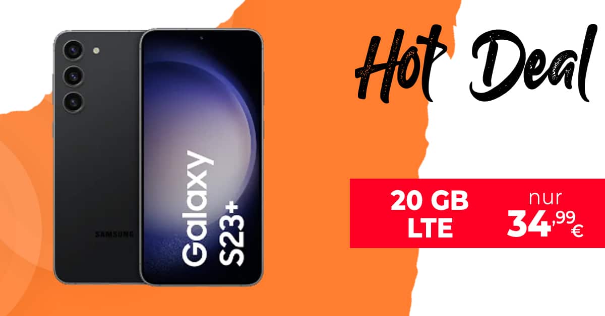 Samsung Galaxy S23+ (S23Plus) für einmalig 49 Euro mit 20GB LTE & 50 ...
