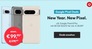 Google Pixel 8 Pro für einmalig 99,95 Euro mit 50GB LTE5G und 100 Euro Wechselbonus bei Rufnummermitnahme nur 39,99 Euro monatlich