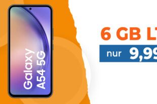 Samsung Galaxy A54 für einmalig 79 Euro mit 6GB LTE nur 9,99 Euro monatlich