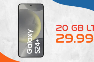 Samsung Galaxy S24+ (S24Plus) für einmalig 269 Euro mit 20GB LTE5G und 100 Euro Wechselbonus bei Rufnummermitnahme nur 29,99 Euro monatlich
