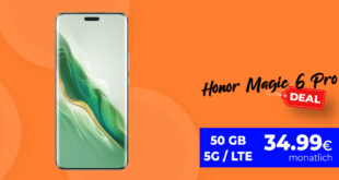 Honor Magic 6 Pro für einmalig nur 69 Euro mit 50GB LTE5G nur 34,99 Euro monatlich
