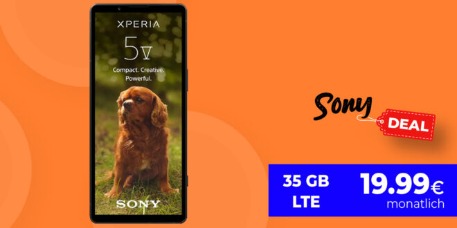 Sony Xperia 5 V für einmalig 49 Euro mit 35GB LTE nur 19,99 Euro monatlich