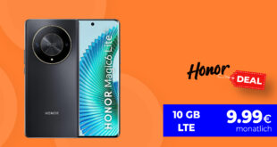 Honor Magic 6 Lite -256GB- mit 10GB LTE und 30 Euro Wechselbonus bei Mitnahme der Nummer nur 9,99 Euro monatlich