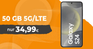 Samsung Galaxy S24 -256GB- für einmalig 59 Euro mit 50GB 5GLTE nur 34,99 Euro monatlich