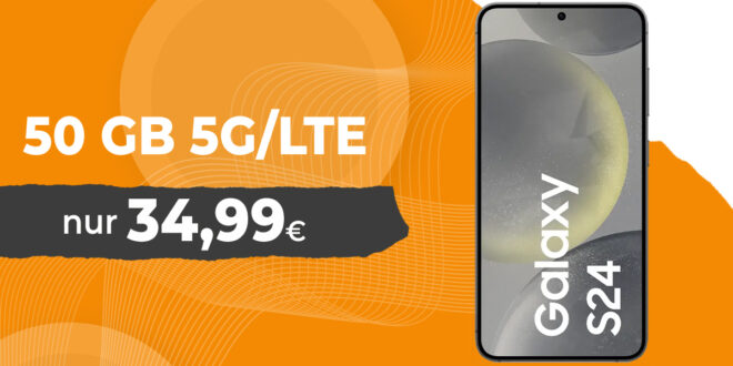 Samsung Galaxy S24 -128GB- für einmalig 49 Euro mit 50GB 5G/LTE nur 34,99 Euro monatlich