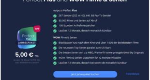 Oster-Deal! waipu.tv Perfect Plus und WOW Filme & Serien / 12 Monate nur 5 Euro monatlich