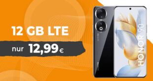 Honor 90 -512GB- für einmalig 29 Euro mit 12GB LTE nur 12,99 Euro monatlich