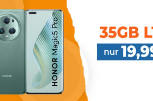 Honor Magic 5 Pro für einmalig 49 Euro mit 35GB LTE nur 19,99 Euro monatlich