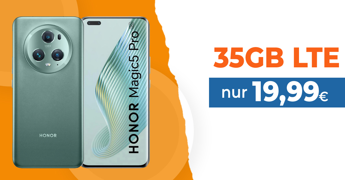 Honor Magic 5 Pro Für Einmalig 49 Euro Mit 35gb Lte Nur 19,99 Euro 