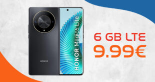 Honor Magic 6 Lite 5G -256GB - für einmalig 19 Euro mit 6GB LTE nur 9,99 Euro monatlich