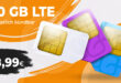 Monatlich kündbar - 20GB LTE5G nur 8,99 Euro und 30GB LTE5G nur 11,99 Euro monatlich