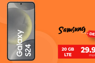 Samsung Galaxy S24 für einmalig 79 Euro mit 20GB LTE und 50 Euro Wechselbonus bei Rufnummermitnahme nur 29,99 Euro monatlich