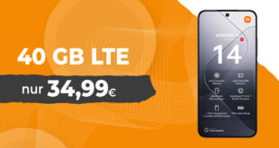 Xiaomi 14 5G für einmalig 79 Euro mit 40GB LTE & 50 Euro Wechselbonus bei Rufnummermitnahme nur 34,99 Euro monatlich