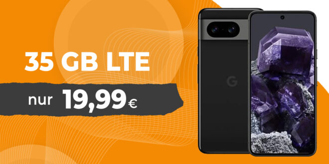 Google Pixel 8 mit Trade-In Bonus (Einsendung Altgerät) für einmalig 29 Euro mit 35GB LTE nur 19,99 Euro monatlich