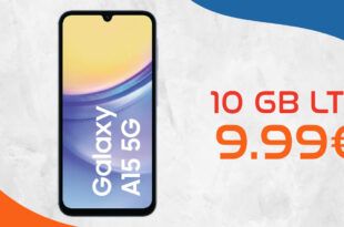 Samsung Galaxy A15 für einmalig 29 Euro mit 10GB LTE und 30 Euro Wechselbonus bei Rufnummermitnahme nur 9,99 Euro monatlich