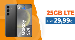 Samsung Galaxy S24 mit 25GB LTE5G nur 29,99 Euro monatlich