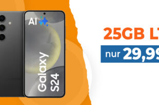 Samsung Galaxy S24 mit 25GB LTE5G nur 29,99 Euro monatlich