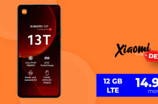 Xiaomi 13T -256GB- für einmalig 29 Euro mit 12GB LTE nur 14,99 Euro monatlich