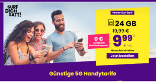 17GB LTE5G nur 7,99€ monatlich und 50GB nur 19,99 Euro monatlich - 0€ Bereitstellung & monatlich kündbar