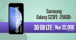 24StundenDeal- Samsung Galaxy S23 FE -256GB- für einmalig 19 Euro mit 30GB LTE im Telekom Netz nur 22 Euro monatlich