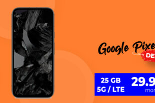 Google Pixel 8a für einmalig 29 Euro mit 25 GB 5GLTE nur 29,99 Euro monatlich