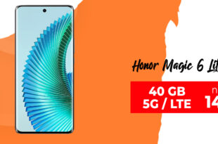 Honor Magic 6 Lite 5G -256GB- für einmalig 29 Euro mit 40GB 5GLTE und 50 Euro Wechselbonus bei erfolgreicher Rufnummermitnahme (gegen SMS Versand) nur 14,99 Euro monatlich