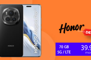 Honor Magic 6 Pro 5G für einmalig 99,99 Euro mit 70GB LTE5G nur 39,99 Euro monatlich