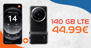Xiaomi 14 Ultra 5G & Xiaomi Photography Kit für einmalig 129 Euro mit 140GB LTE5G nur 44,99 Euro monatlich