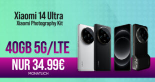 Xiaomi 14 Ultra 5G & Xiaomi Photography Kit für einmalig 49 Euro mit 40GB 5GLTE und 50 Euro Wechselbonus bei Runfnummermitnahme nur 34,99 Euro monatlich