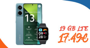 Xiaomi Redmi Note 13 Pro & Redmi Watch 3 Active mit 19GB LTE/5G nur 17,49 Euro monatlich – 29GB nur 18,49€ - nur 1 Euro Zuzahlung & kein Anschlusspreis