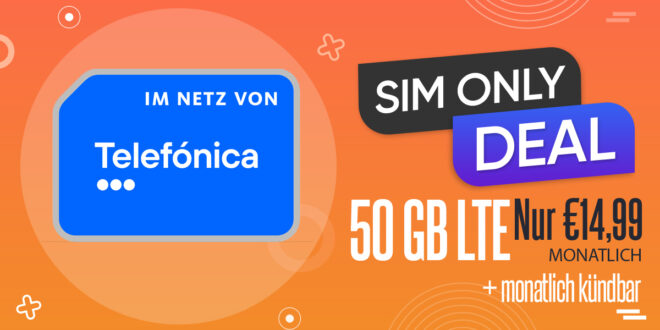 monatlich kündbar - 50GB LTE nur 14,99 Euro - 70GB LTE nur 19,99 Euro und 280GB nur 24,99 Euro monatlich