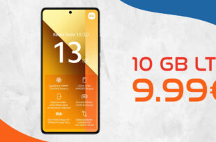 Xiaomi Redmi Note 13 -256GB- für einmalig 1 Euro mit 10GB LTE und 30 Euro Wechselbonus bei Rufnummermitnahme nur 9,99 Euro monatlich