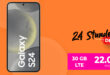 24StundenDeal - Samsung Galaxy S24 für einmalig 79 Euro mit 30GB LTE nur 22 Euro monatlich