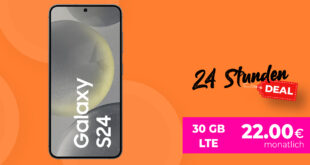 24StundenDeal - Samsung Galaxy S24 für einmalig 79 Euro mit 30GB LTE nur 22 Euro monatlich