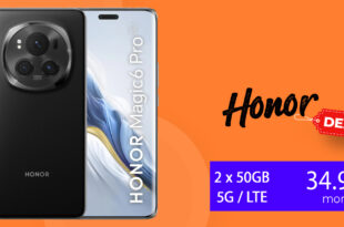 Honor Magic 6 Pro 5G -512GB- mit 2x 50GB LTE5G nur 34,98 Euro monatlich