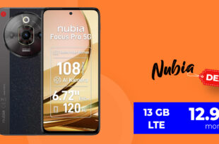 Nubia Focus Pro 5G -256GB- für einmalig 29 Euro mit 13GB LTE & 30 Euro Wechselbonus bei Rufnummermitnahme nur 12,99 Euro monatlich