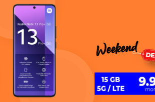 Xiaomi Redmi Note 13 Pro+ 5G (PlusVersion) für einmalig 49 Euro mit 15GB 5GLTE nur 9,99 Euro monatlich