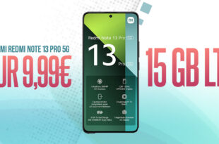 Xiaomi Redmi Note 13 Pro 5G mit 15GB 5G/LTE nur 9,99 Euro monatlich