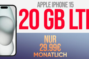 Apple iPhone 15 für einmalig 49 Euro mit 20GB LTE und 100 Euro Wechselbonus bei Rufnummernmitnahme nur 29,99 Euro monatlich