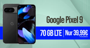 Google Pixel 9 mit Trade-In Bonus (Einsendung Altgerät) für einmalig 9 Euro (statt 159 Euro) mit 70GB 5G/LTE & 150€ Wechselbonus bei Rufnummermitnahme nur 39,99 Euro monatlich