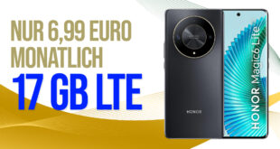 Honor Magic 6 Lite 5G -256GB- für einmalig 19 Euro (+AG 39.99€) mit 17GB LTE nur 6.99 Euro monatlich