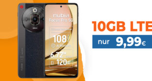 Nubia Focus 5G -256GB- für einmalig 1 Euro mit 10GB LTE und 30 Euro Wechselbonus bei Rufnummermitnahme nur 9,99 Euro monatlich