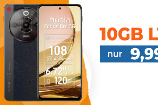 Nubia Focus 5G -256GB- für einmalig 1 Euro mit 10GB LTE und 30 Euro Wechselbonus bei Rufnummermitnahme nur 9,99 Euro monatlich