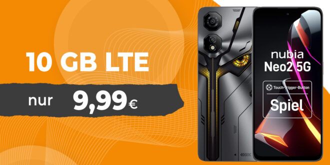 Nubia Neo 2 5G -256GB- mit 10GB LTE und 30 Euro Wechselbonus bei Rufnummermitnahme nur 9,99 Euro monatlich