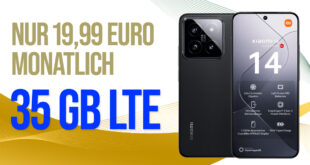 Xiaomi 14 -512GB- mit 35GB LTE nur 19,99 Euro monatlich