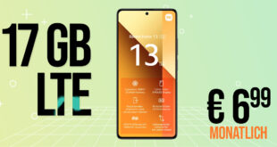 Xiaomi Redmi Note 13 5G für einmalig 29 Euro mit 17GB 5GLTE nur 6,99 Euro monatlich